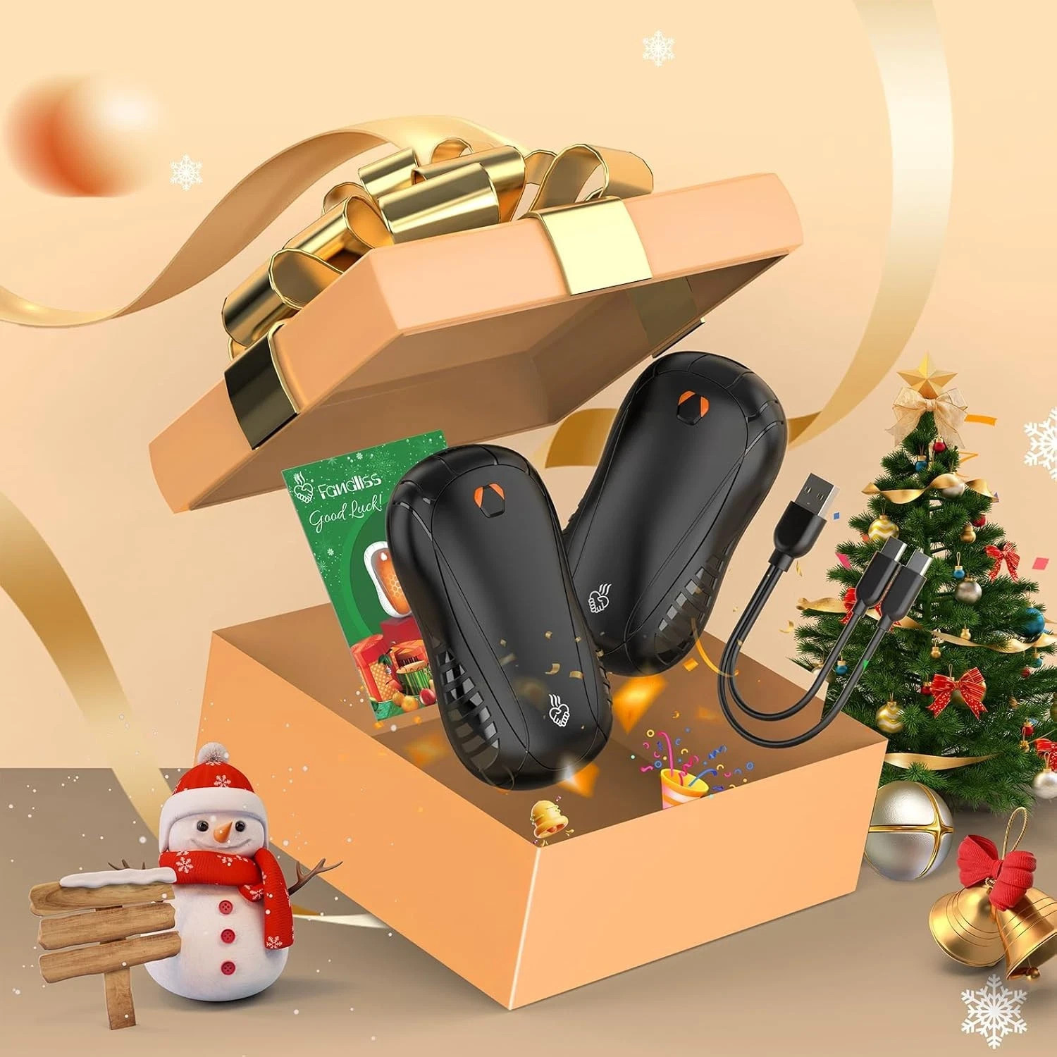 New Electric Rechargeable Hand Warmers 10000mAh, 2Pack Portable Hand Warmer