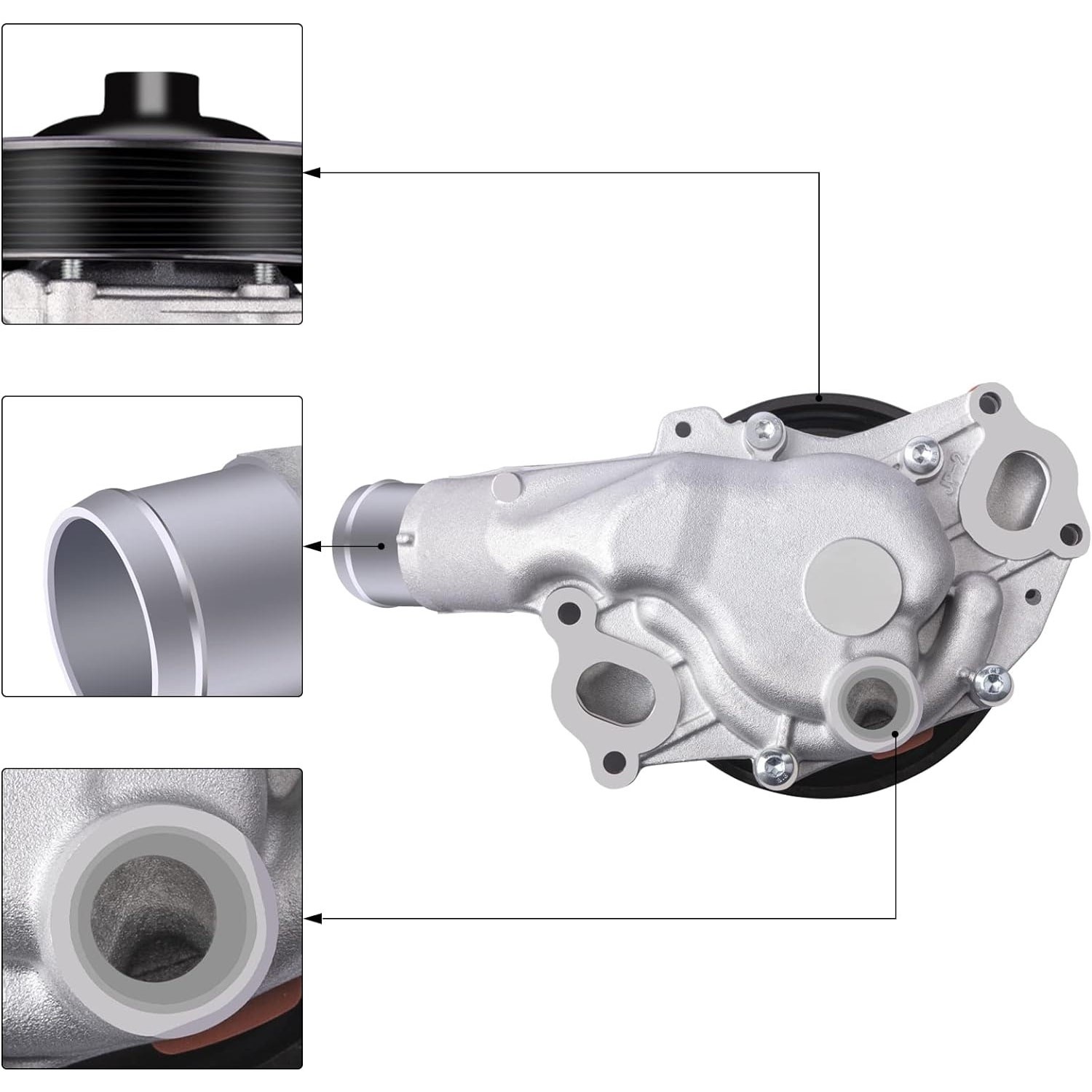 Water Pump LR033993 LR010801 LR097165 For Land Rover LR4 Range Rover