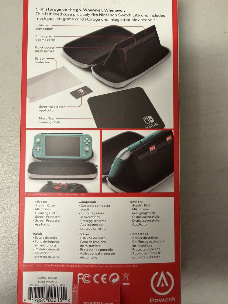 PowerA Stealth Case Kit for Nintendo Switch Lite – Protective Travel Case