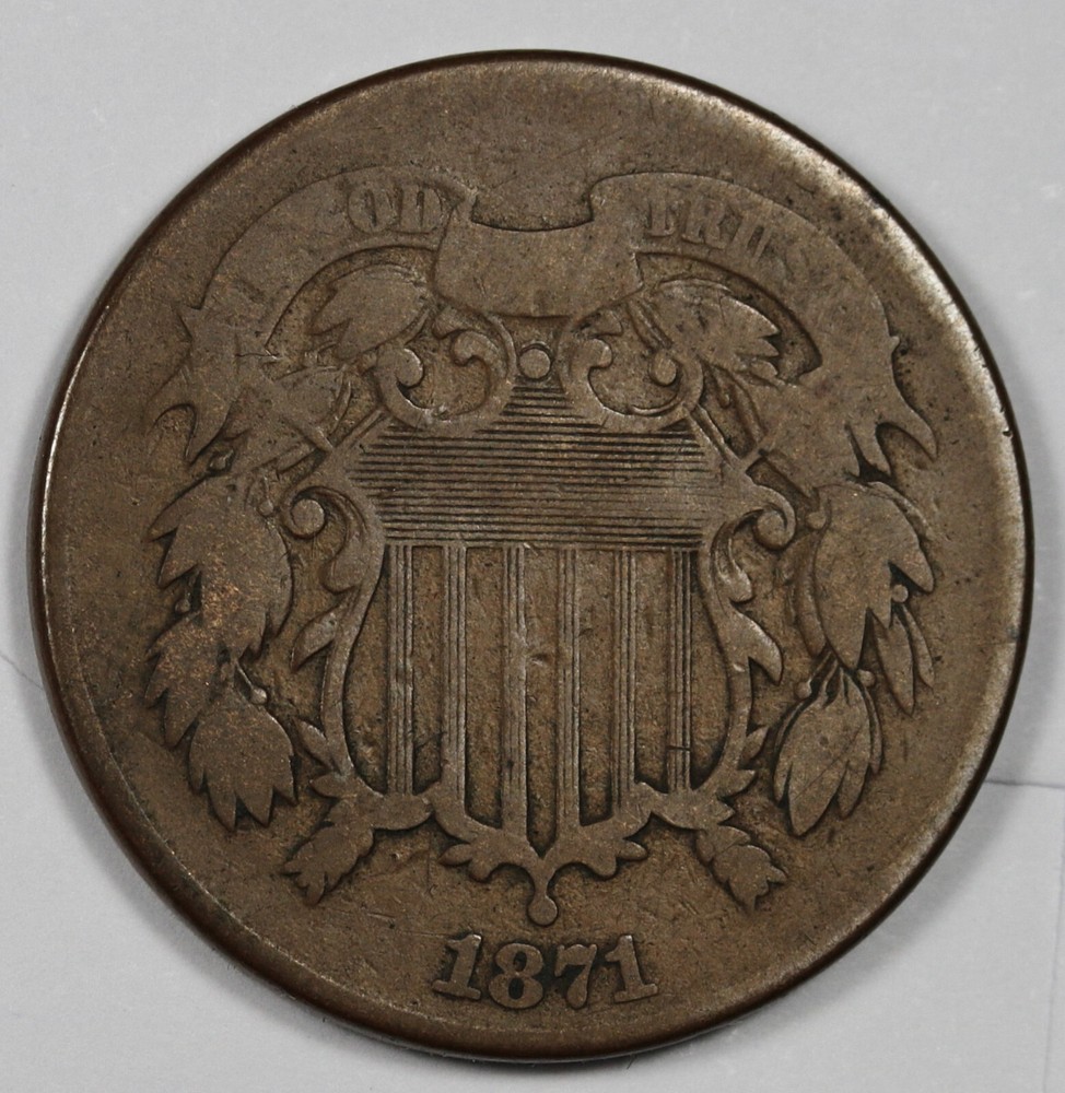 1871 2 Cent Piece.  "Perfect"  VG.  184061
