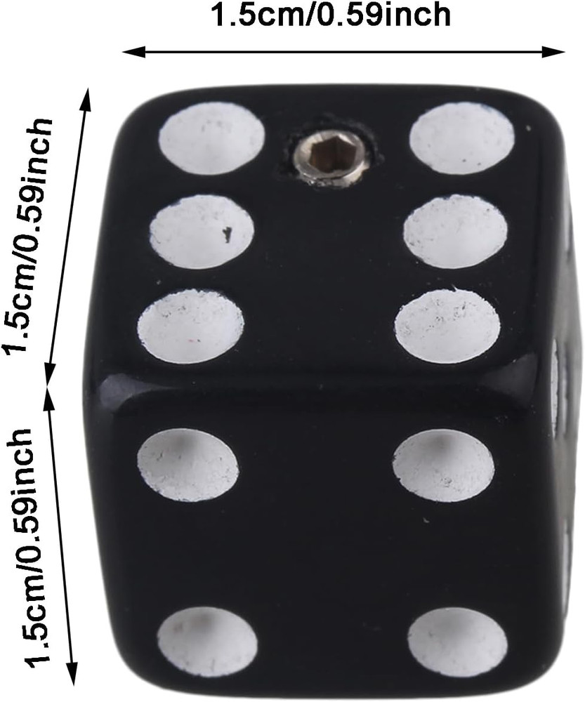 9PCS Electric Guitar Volume Control Knobs - Three Color Dice Style with Wrench