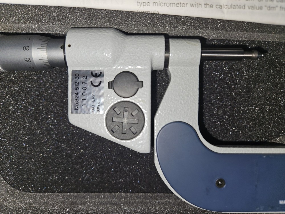 Mitutoyo 324-512-30 Digimatic Interchangeable Anvil Gear Tooth Micrometer