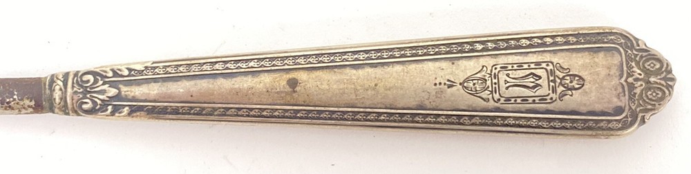 Vintage Sterling Silver Handle Button Hook 7.75” Victorian - Stainless Hook