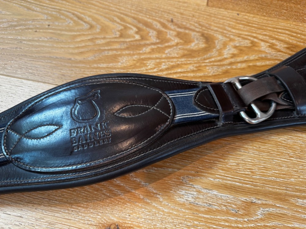Frank Baines Brown Leather Padded Short Girth | 26"