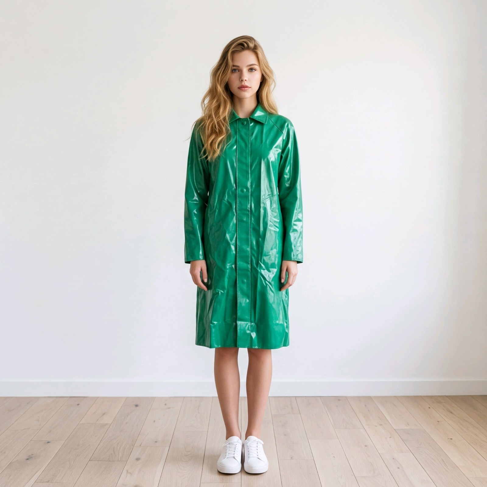 Neese Chem Shield 96 Series Protective Green Coat Adult Large PVC On Polyester