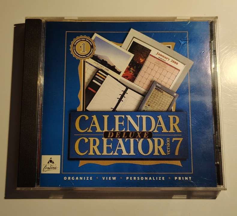 AOL Calendar Creator V7 Deluxe Cdrom Vintage