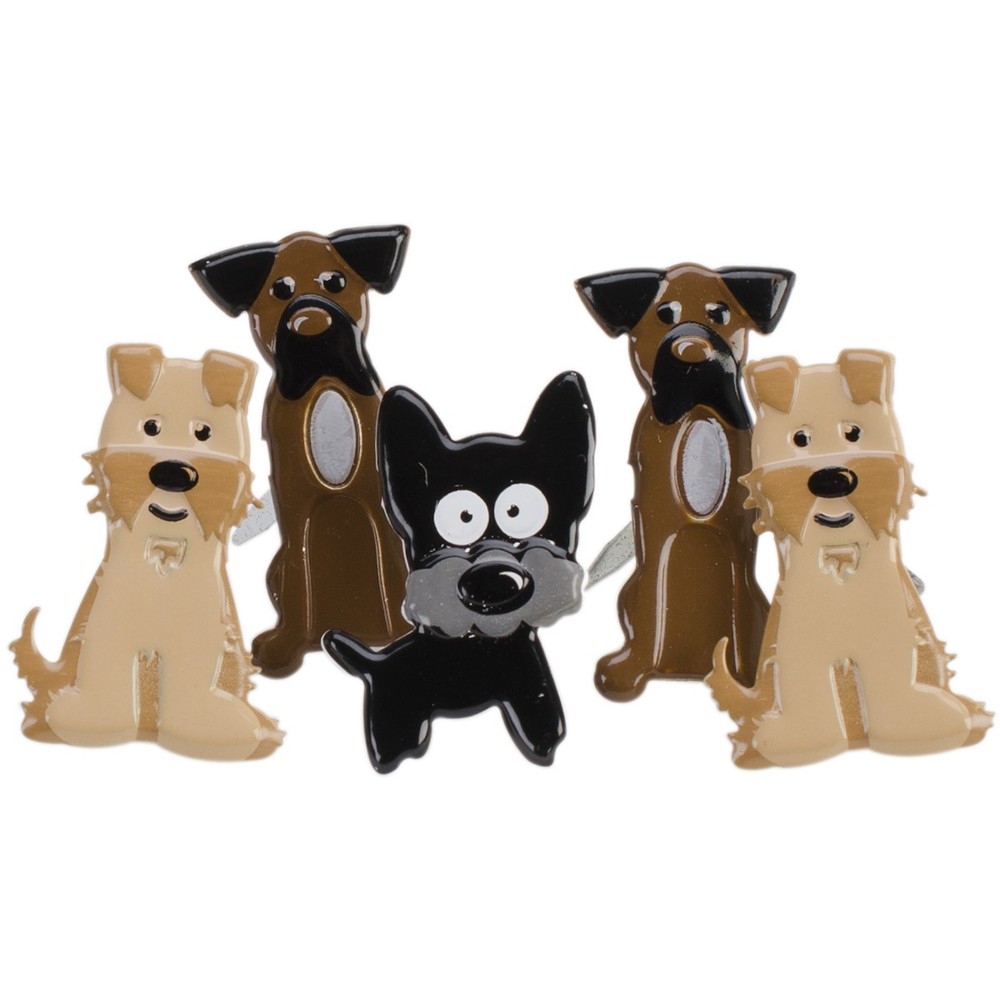 Eyelet Outlet Shape Brads 12/Pkg Puppies