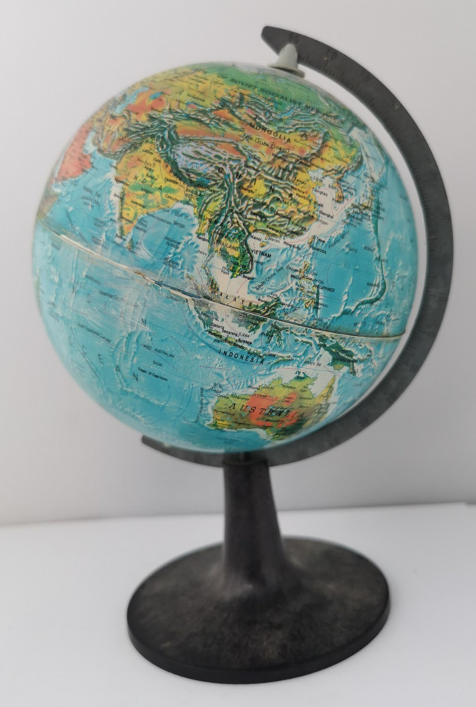 Vintage Terrestrial Globe - Pre 1980 - 15cm Diameter