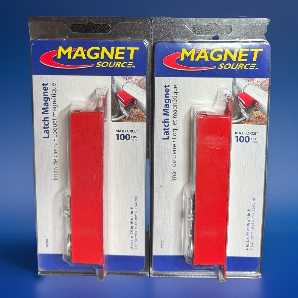 New 2-pack lot Magnet Source #07202 Ceramic Latch 5" x 3/4" 100LB Pull