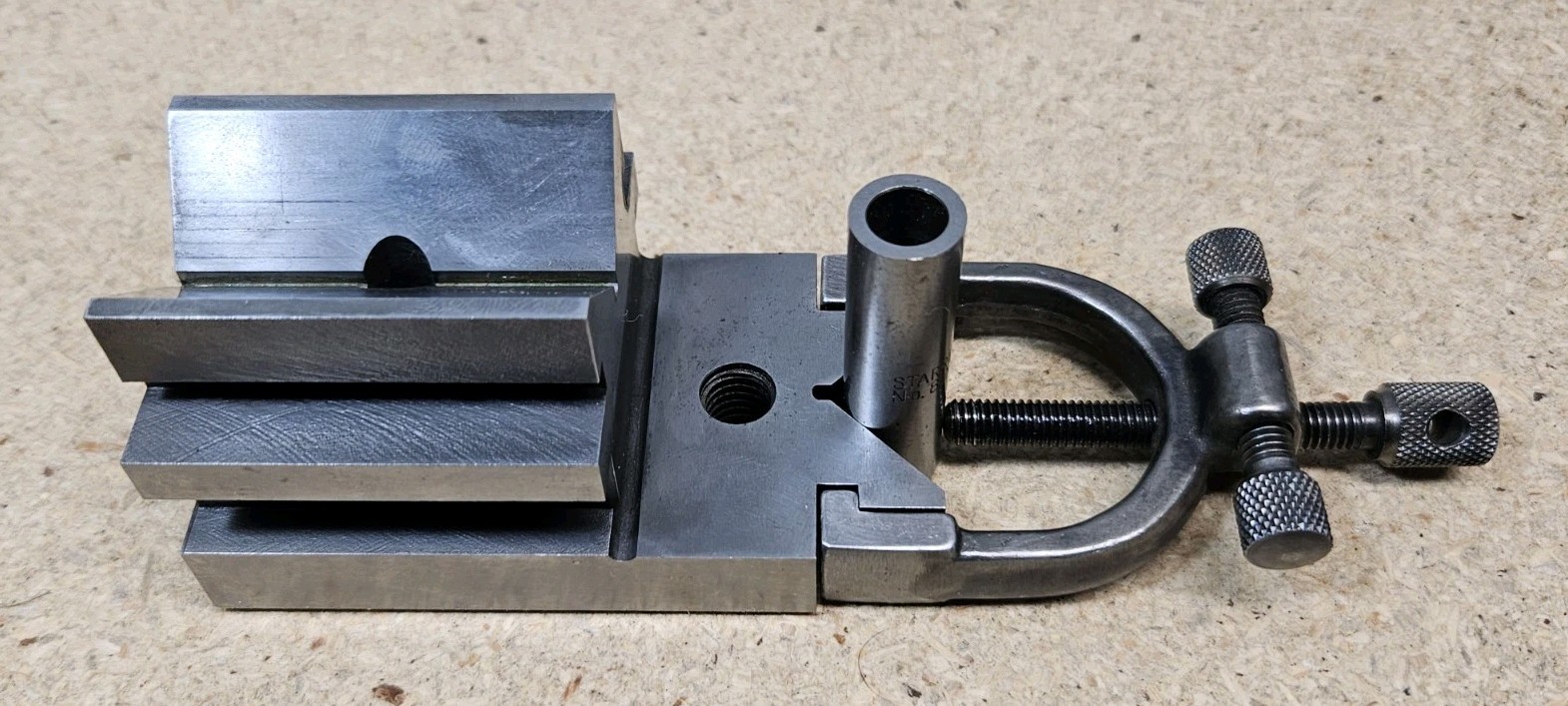 Starrett No. 567 Hardened V-Block with clamp - Made in the U.S.A.