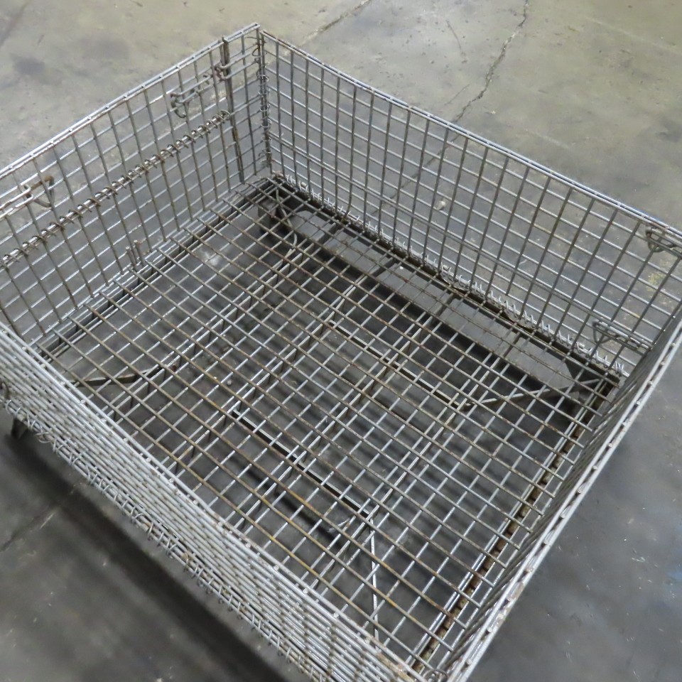 48" x 40" x 18" Deep Steel Collapsible Stackable Wire Bulk Bin Container