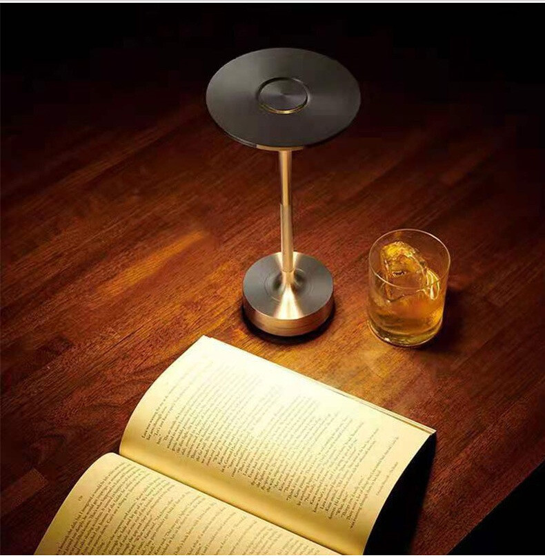 2 pack Dimmable LED Table Desk Lamp Night Light USB Chargeable Wireless Touch