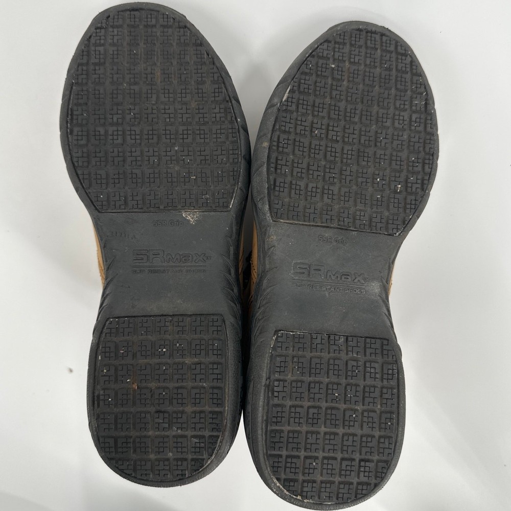 SRMAX work brown boots leather upper shoes size 8