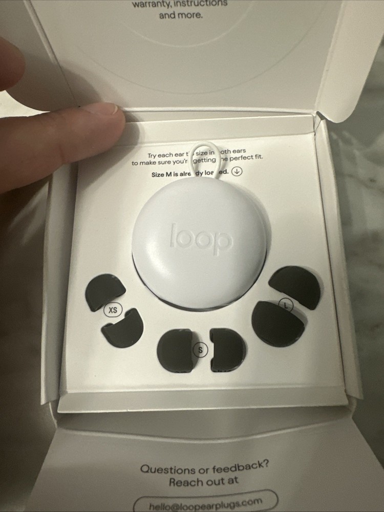 Loop Quiet 2 Earplugs for Noise Reduction Black New Open Box New