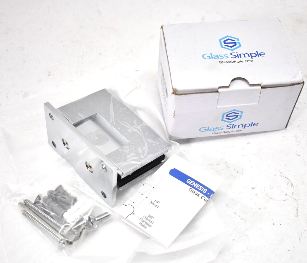 Genesis Square Hinge Full Back 5° Positive Close Polished Chrome Finish GEN5FCH