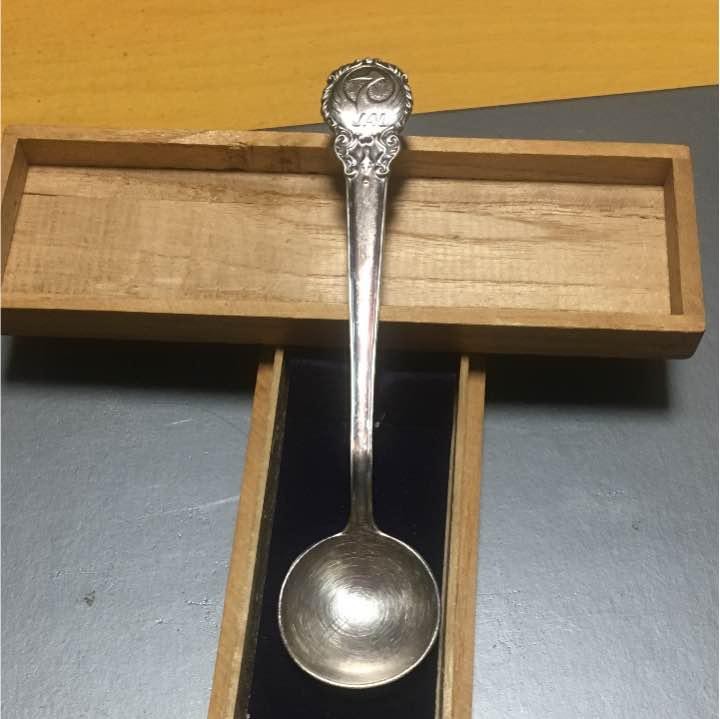 JAL's silver soup spoon!