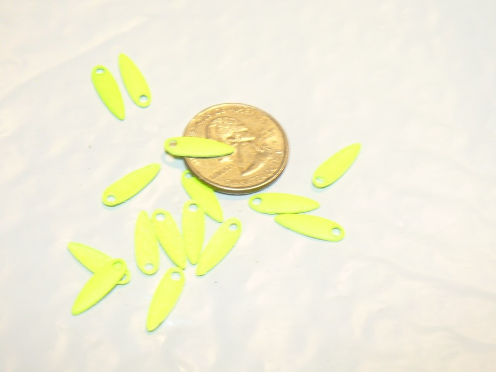 SMALL Willow Leaf Spinner Blades SIZE # 00 200 CHARTREUSE COLOR