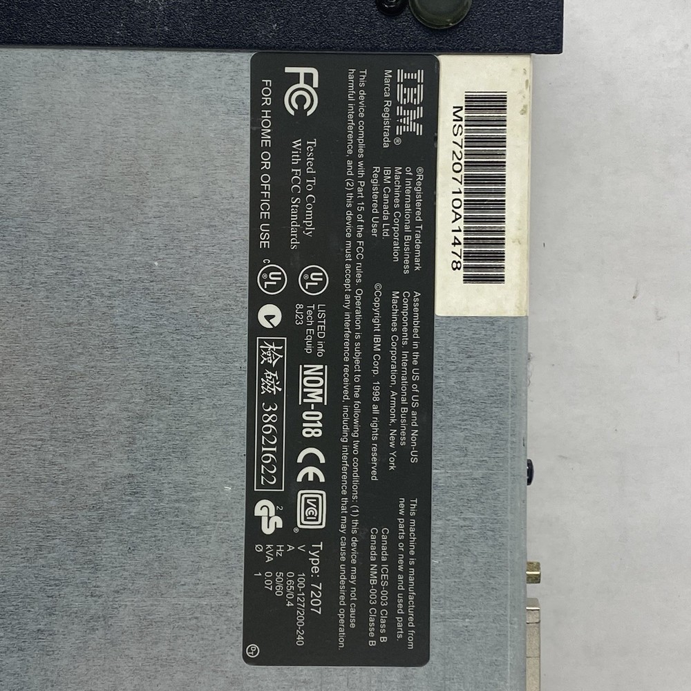 IBM 7207-122 SCSI External Drive Power Tested