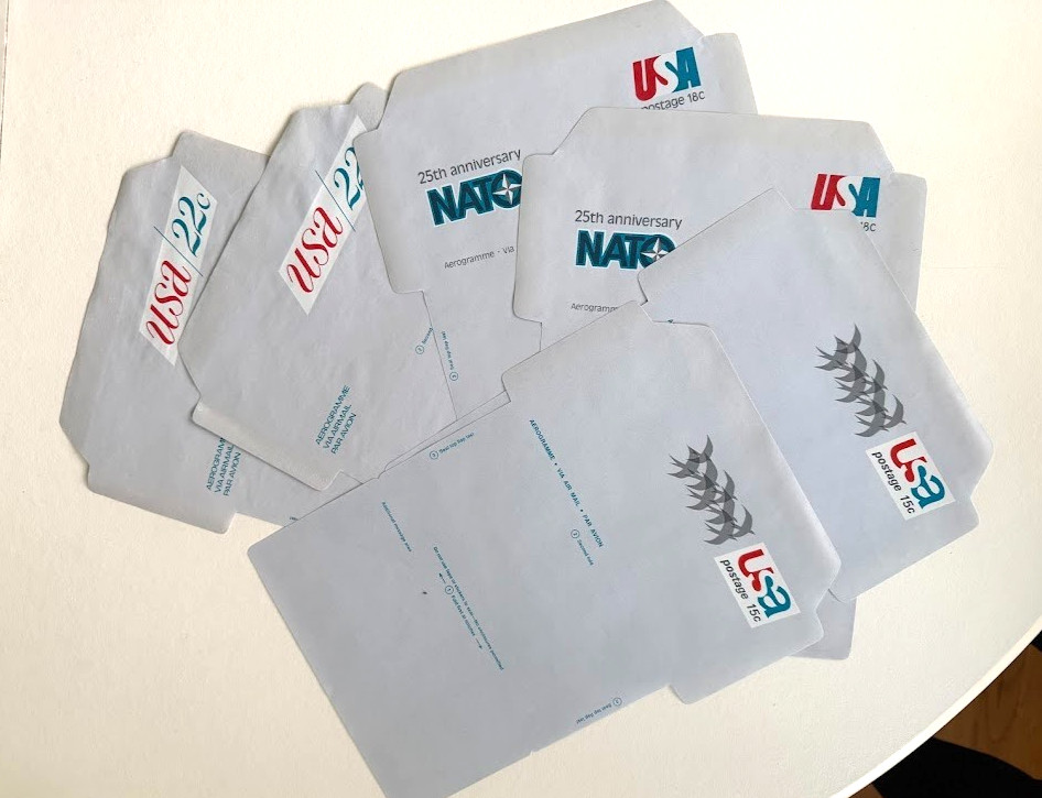 12 SHEETS USPS AIRMAIL POSTAL STATIONARY COVERS