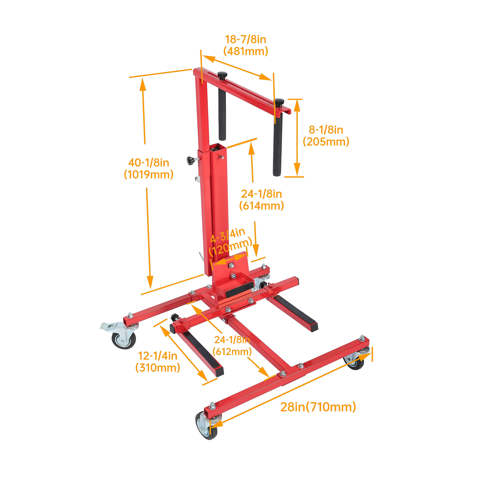 Mechanical Car Door Lift Jack Hydraulic Press and Bumper Handler Stand New Red