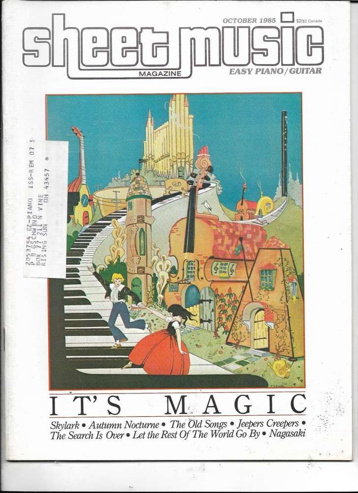 SHEEET MUSIC MAGAZINE------OCTOBER  1985