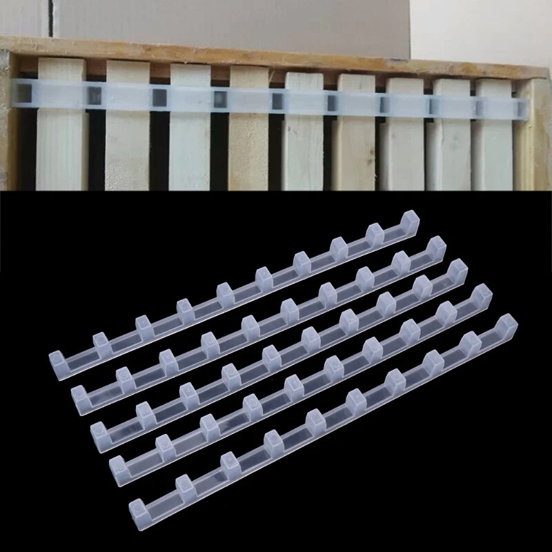 5pcs Beekeeping Bar Bee Hive Frame Avoid Agitation Plastic White Interval 37cm