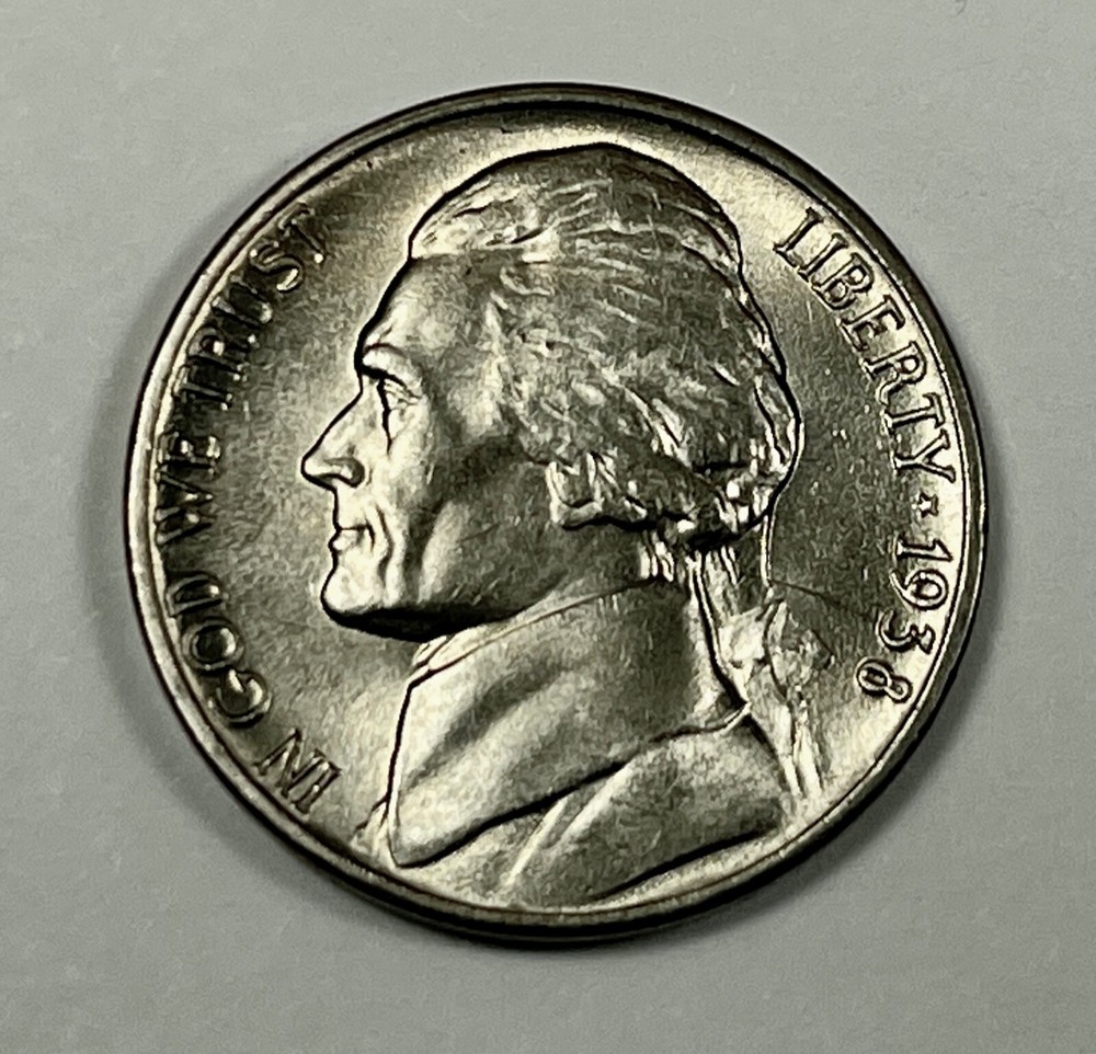 1938  Jefferson Nickel Choice/Gem  Uncirculated