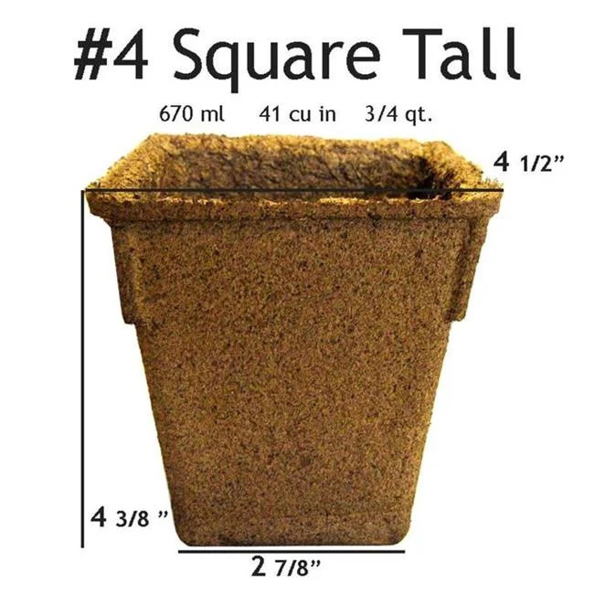 CowPots #4 Square Tall Pot - 330 pots