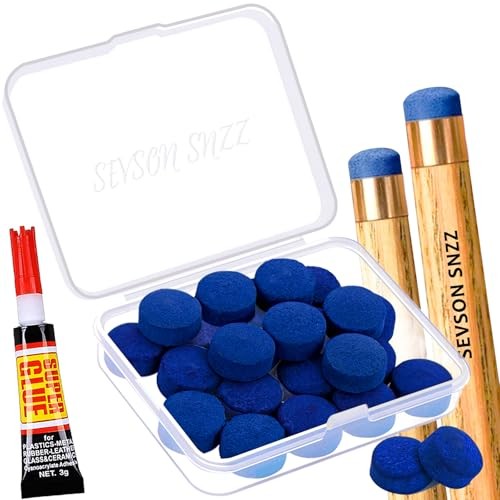 Billiard CUE Tips 12MM BLUE