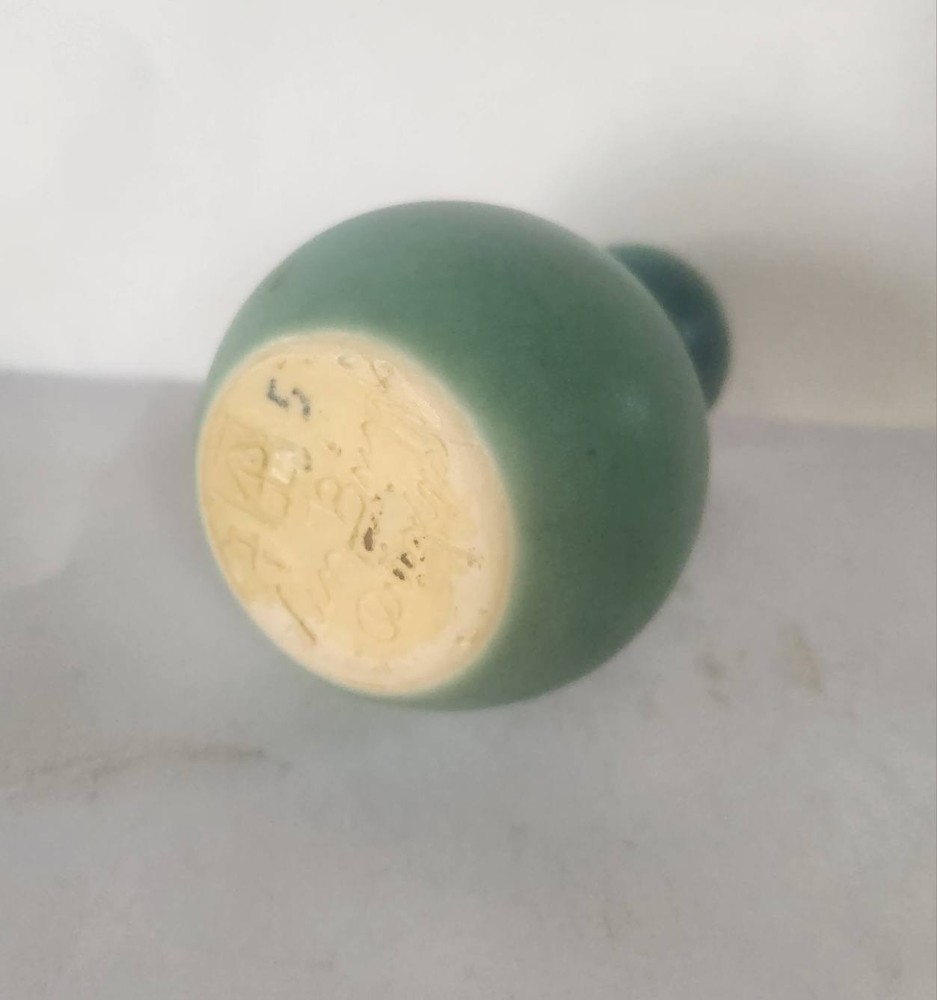 VAN BRIGGLE, Small Turquoise Pottery Vase