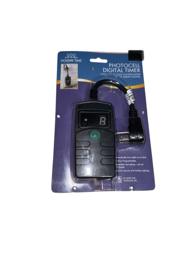 New Photocell Digital Timer Holiday Time