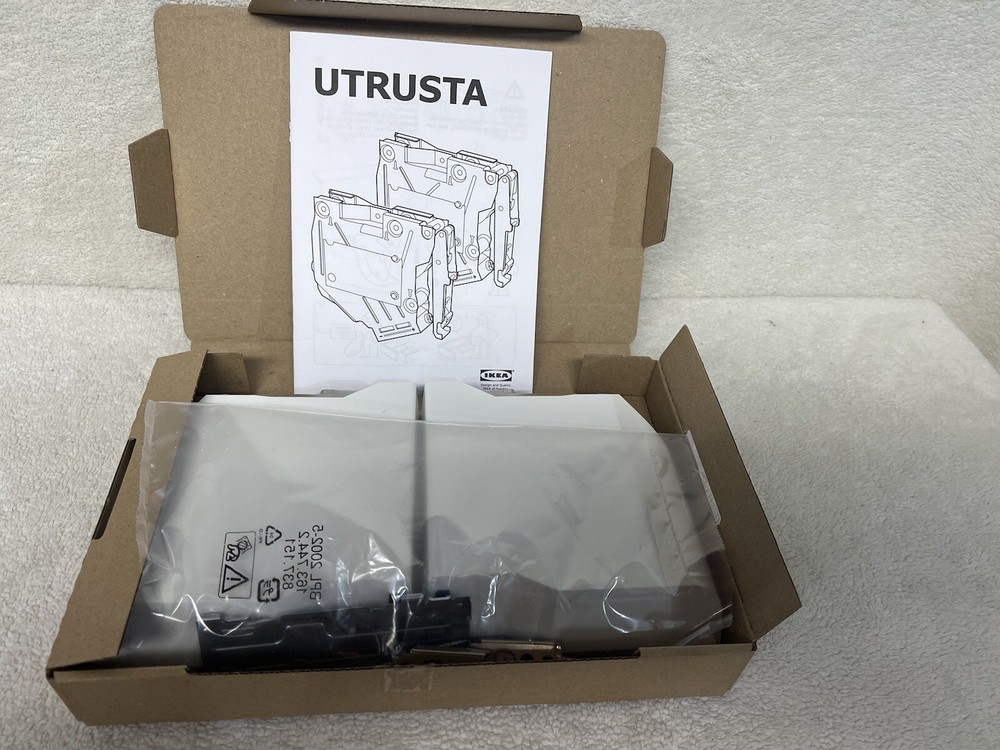 Ikea UTRUSTA Horizontal Cabinet Hinges 902.657.36 Soft Closed New