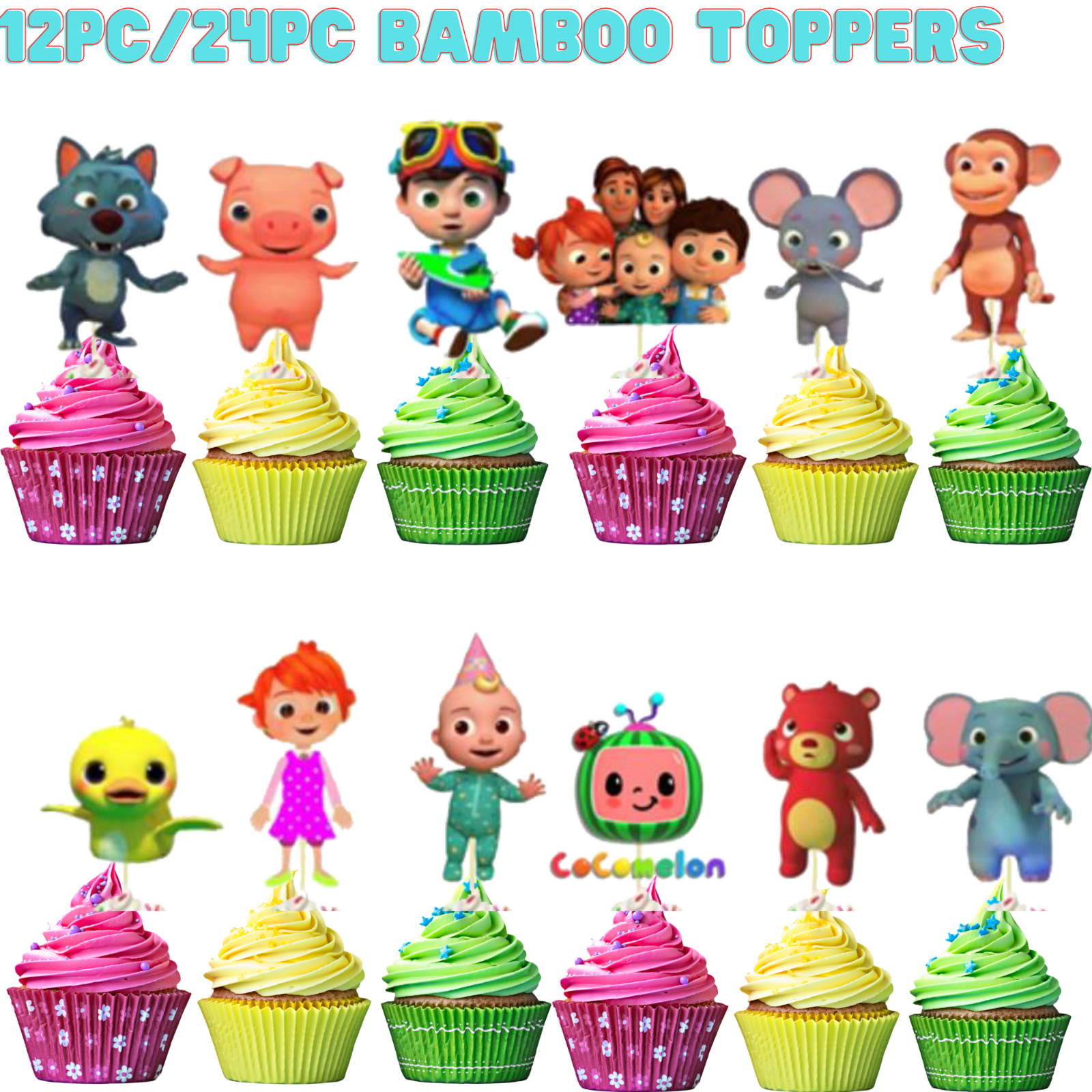 COCOMELON GIRL Birthday Party Decoration SUPPLIES BALLOON cupcake baby SHOWER