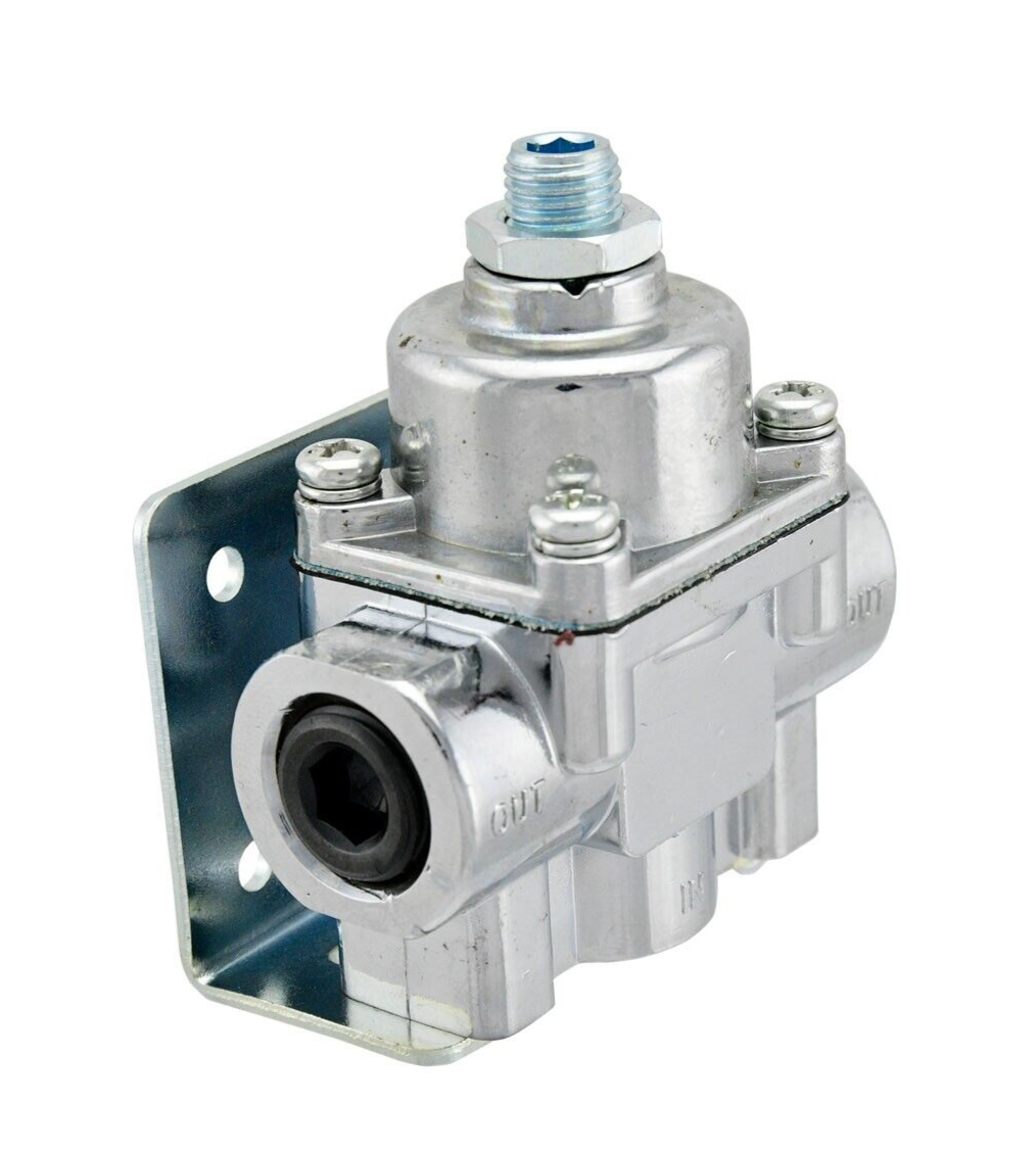 Chrome Adjustable Fuel Low Pressure Regulator 1-4 PSI 3/8" NPT Inlet & Outlet