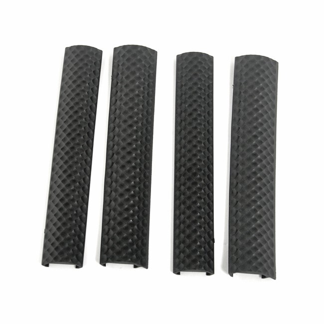 6.2" Soft Rubber Panel Fit Picatinny Rail Protector Covers Golf Surface 4PCS