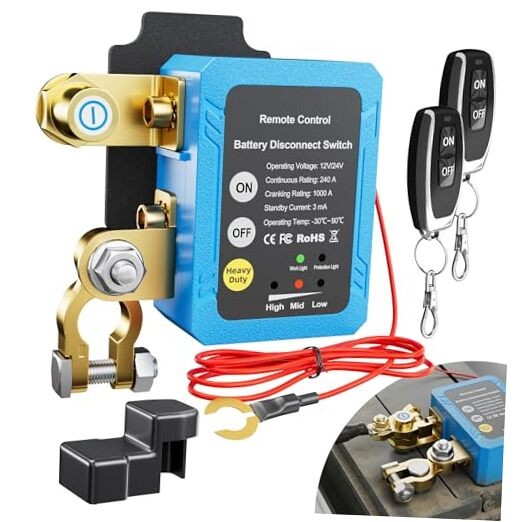 12V 240A Remote Battery Disconnect Switch Kill Switch Automatic Regular style