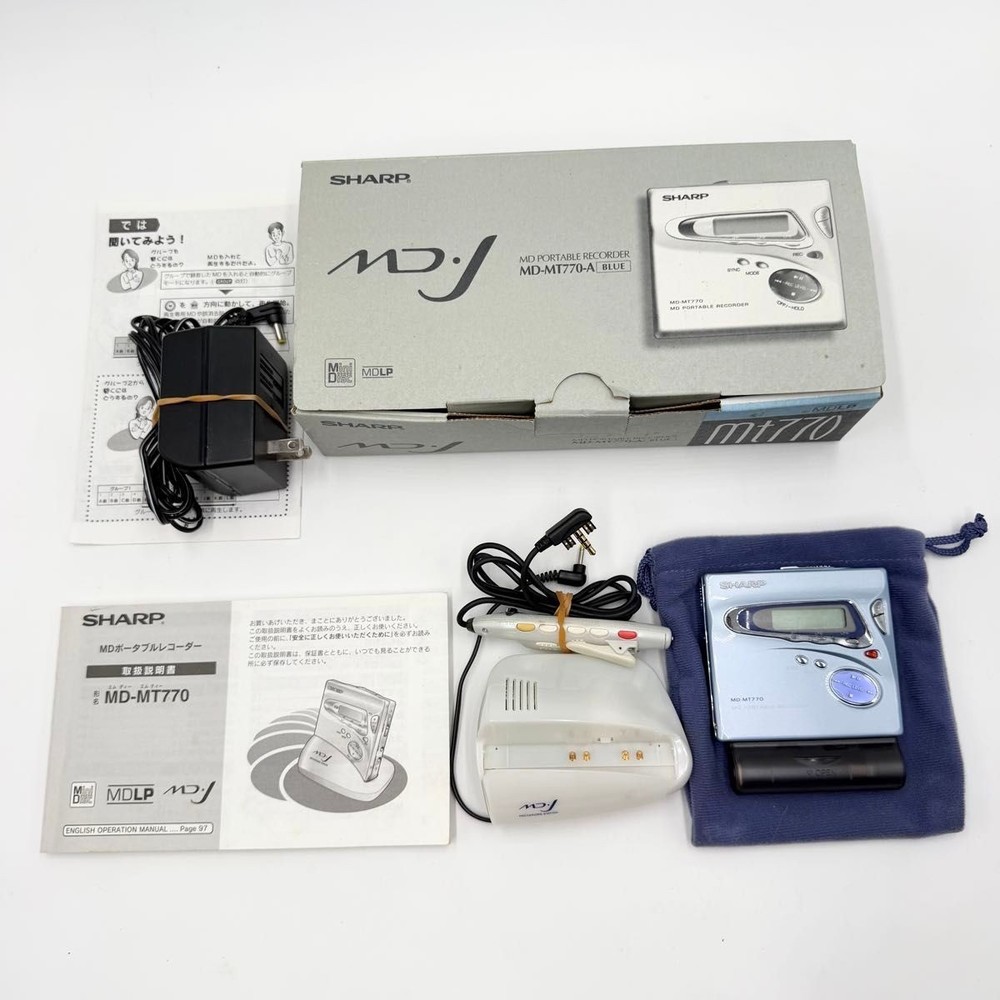 SHARP MD-MT770 Portable MiniDisc MD Player w/box Operation confirmed