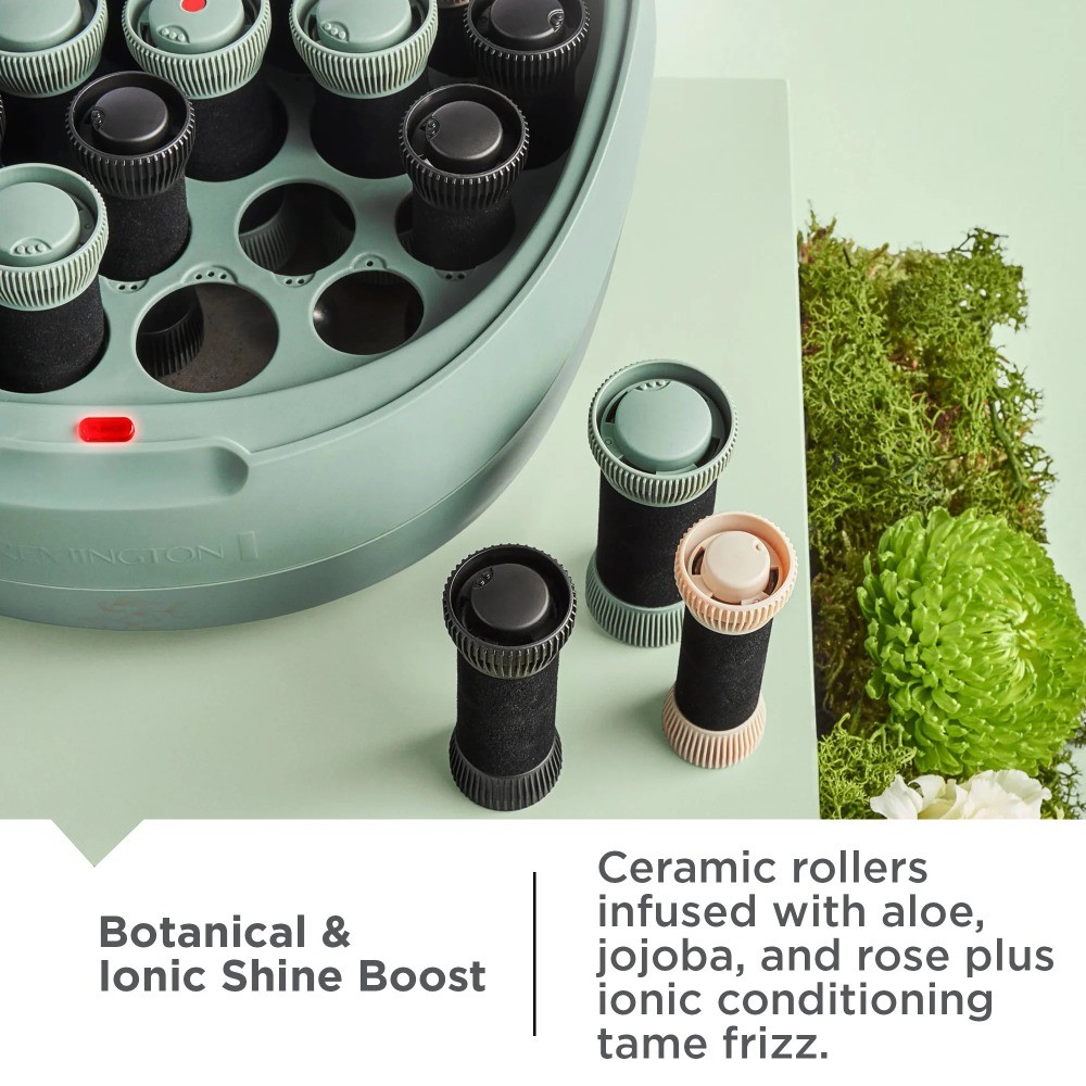 Remington Hair Setter, Ceramic, Ionic Conditioning, with 20 Rollers, Green