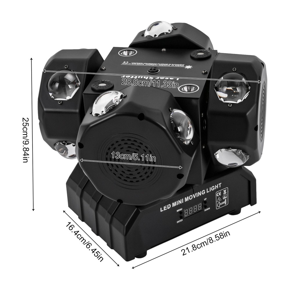 DJ DMX 512 Light Rotating Strobe Light Stage Lighting Effects Party Lamp 200W