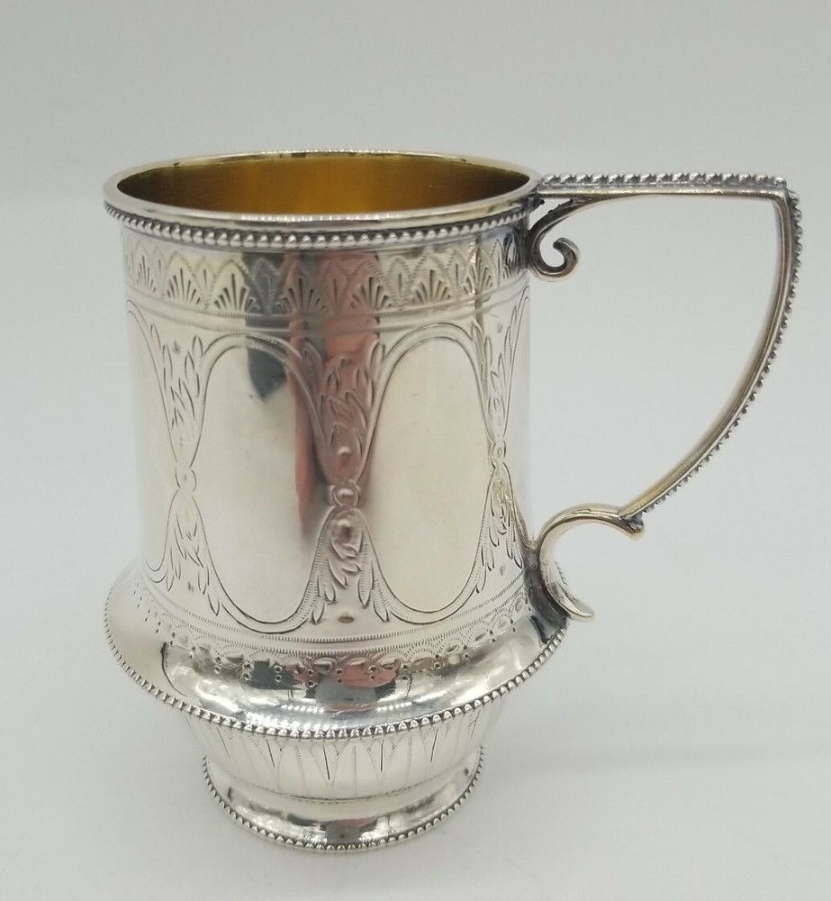 Victorian Sterling Silver Mug Circa 1873