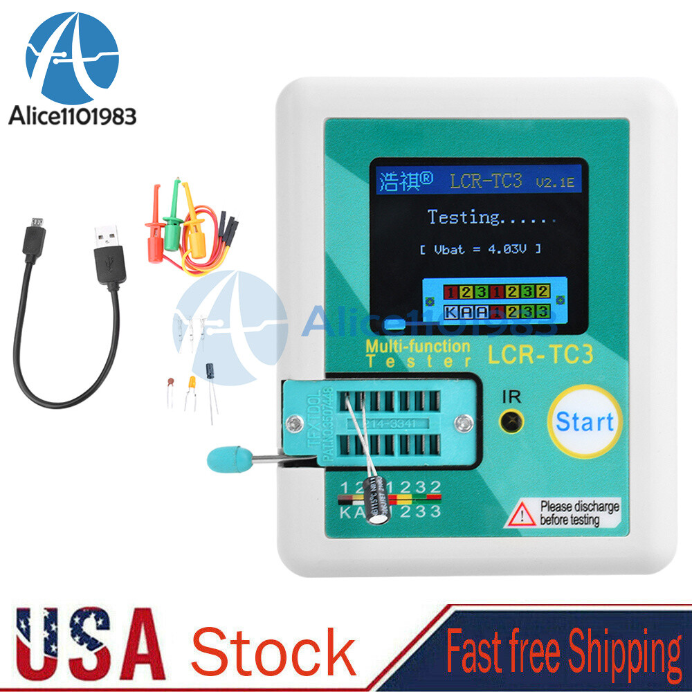 LCR-TC3 Upgraded High-precision Transistor Tester Diode Capacitance Tester V2.1E