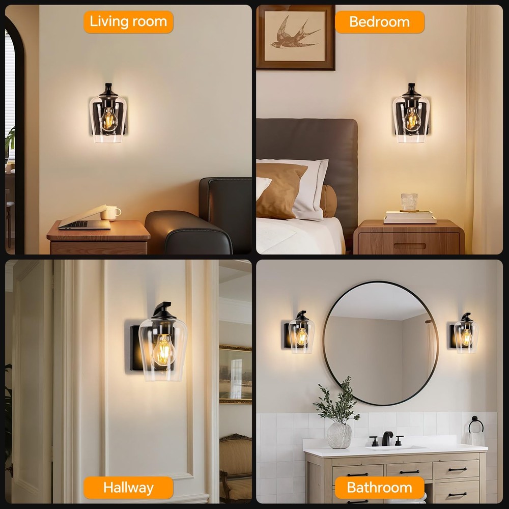 Battery Operated Wall Sconce, Wireless, Rechargeable Wireless Wall Lights wit...