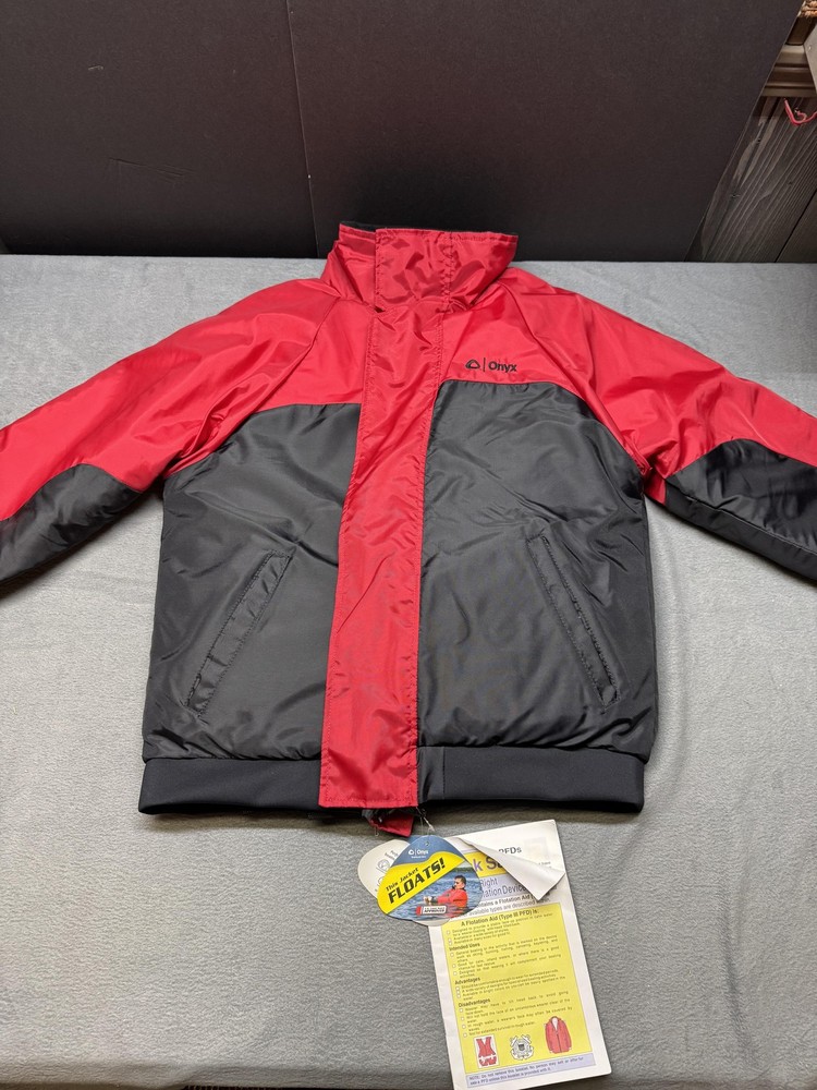 Onyx Flotation Jacket Type III PFD US Coast Guard Approved Medium Red Black