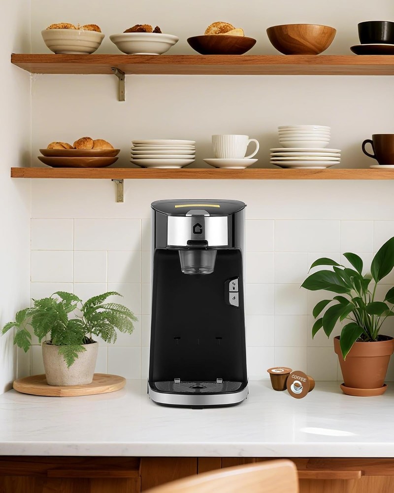 Single Serve Coffee Maker K Cup Machine Fast Brew 8-12oz One Button Compact Size