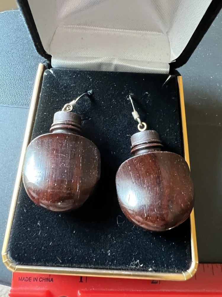 String Instrument Tuning Wooden Piece Earrings