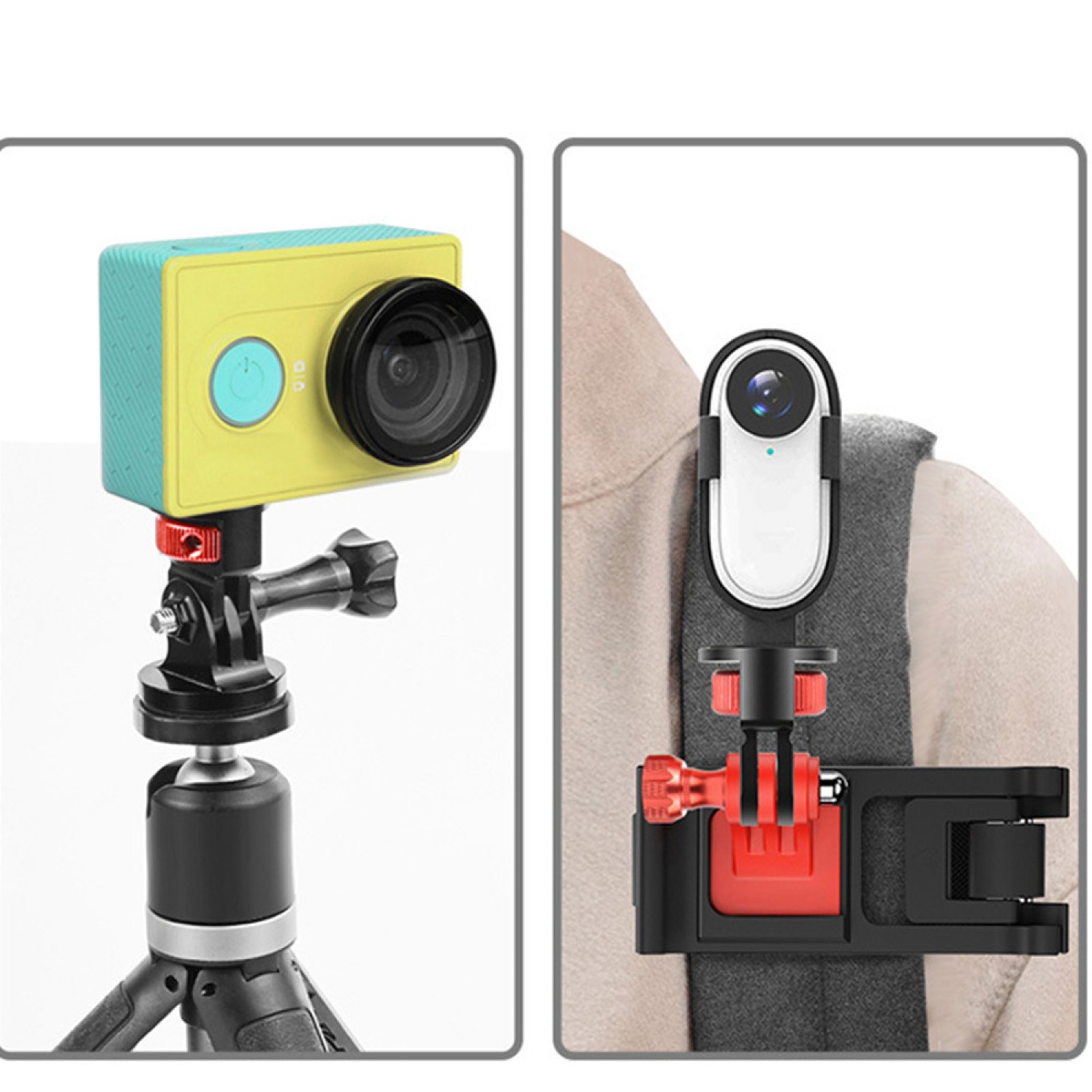 1/4 inch Screw Tripod Adapter Mount For Gopro Hero 10/9 Insta360 Aation Camera a