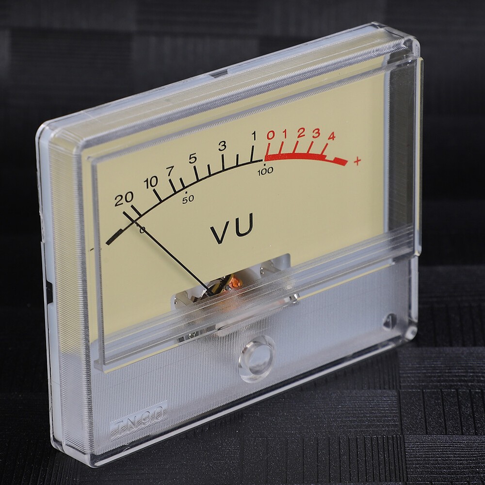 T‑90 High Accuracy DB Amplifier Level VU Meter Header With Light Bulb Audio
