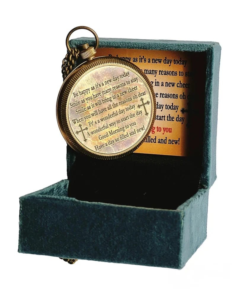 locket compass Brass Nautical Compass with Leather case, Handmade Compass, Gift
