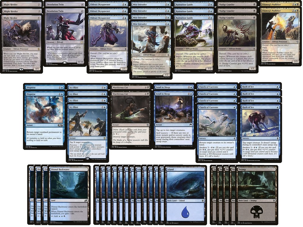 Blue Black Eldrazi Control Deck - Modern Legal - Custom Built - The Gathering...