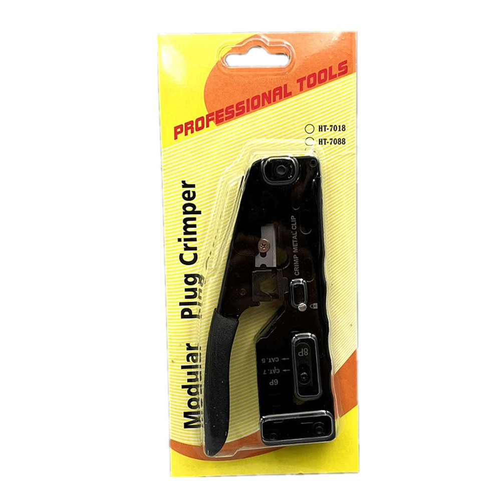 RJ45 Crimper Network Tools Ethernet Cable Stripper Through Connector Cat7/6/5 B